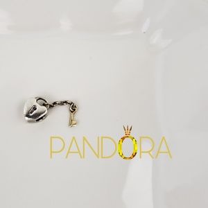 Retired  Gold/ Silver Key To My Heart Charm
